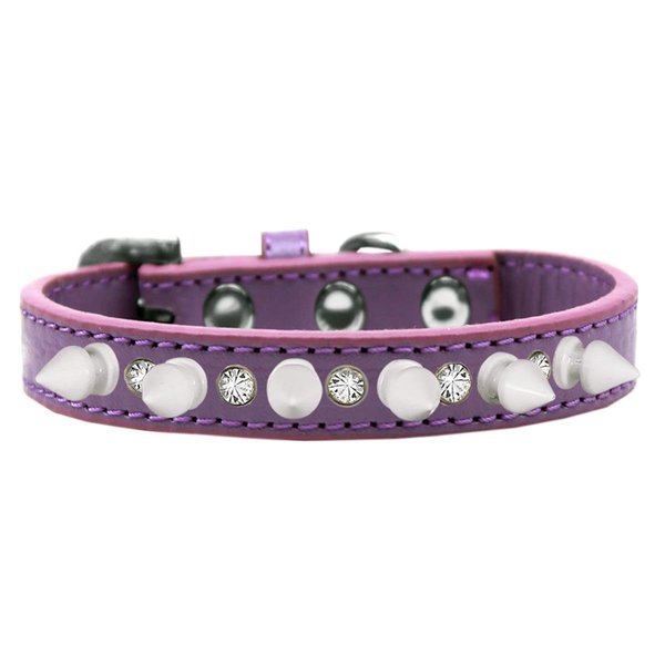 Pet Pal Crystal & White Spikes Dog CollarLavender Size 12 PE815334